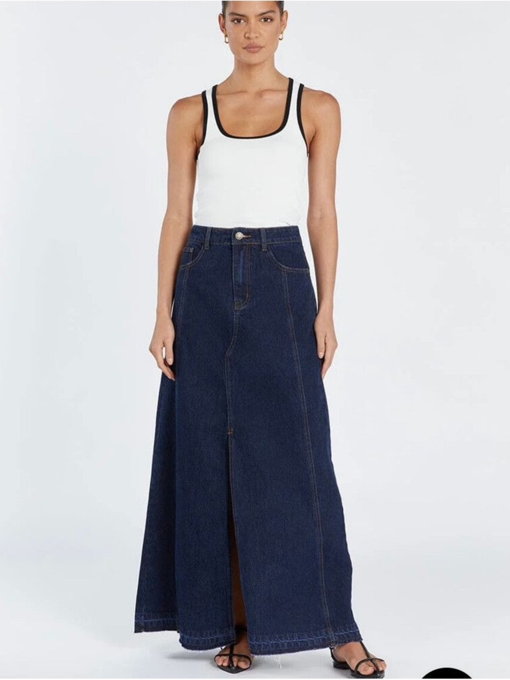 DISSH LENNON INDIGO DENIM MAXI SKIRT - 4 / INDIGO